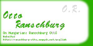 otto ranschburg business card